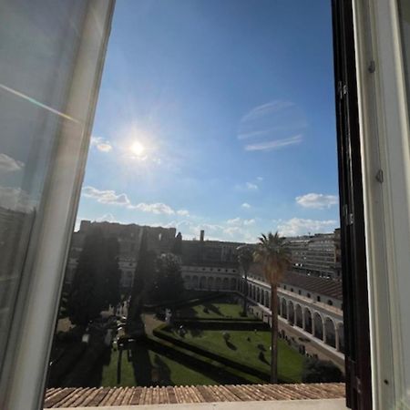 Camera X2 Con Magnifica Vista Sul Chiostro Di Michelangelo E Le Terme Di Diocleziano Rom Exteriör bild